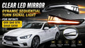 Clear LED Dynamic Side Mirror Turn Signal Lights Pair for Infiniti Q50 Q60 QX30 (2014–2021)
