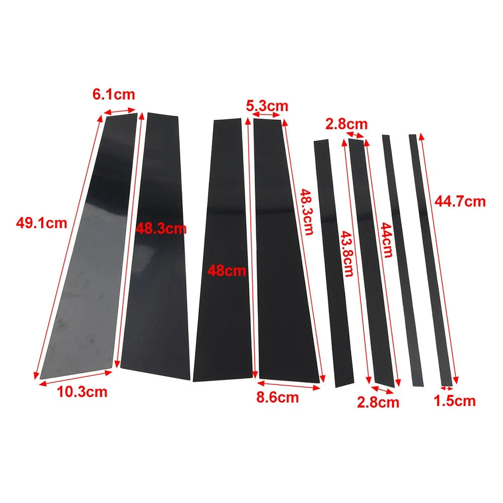 Pillar Post Door Window Cover Trim Kit For Honda Pilot Ridgeline 2016-2022