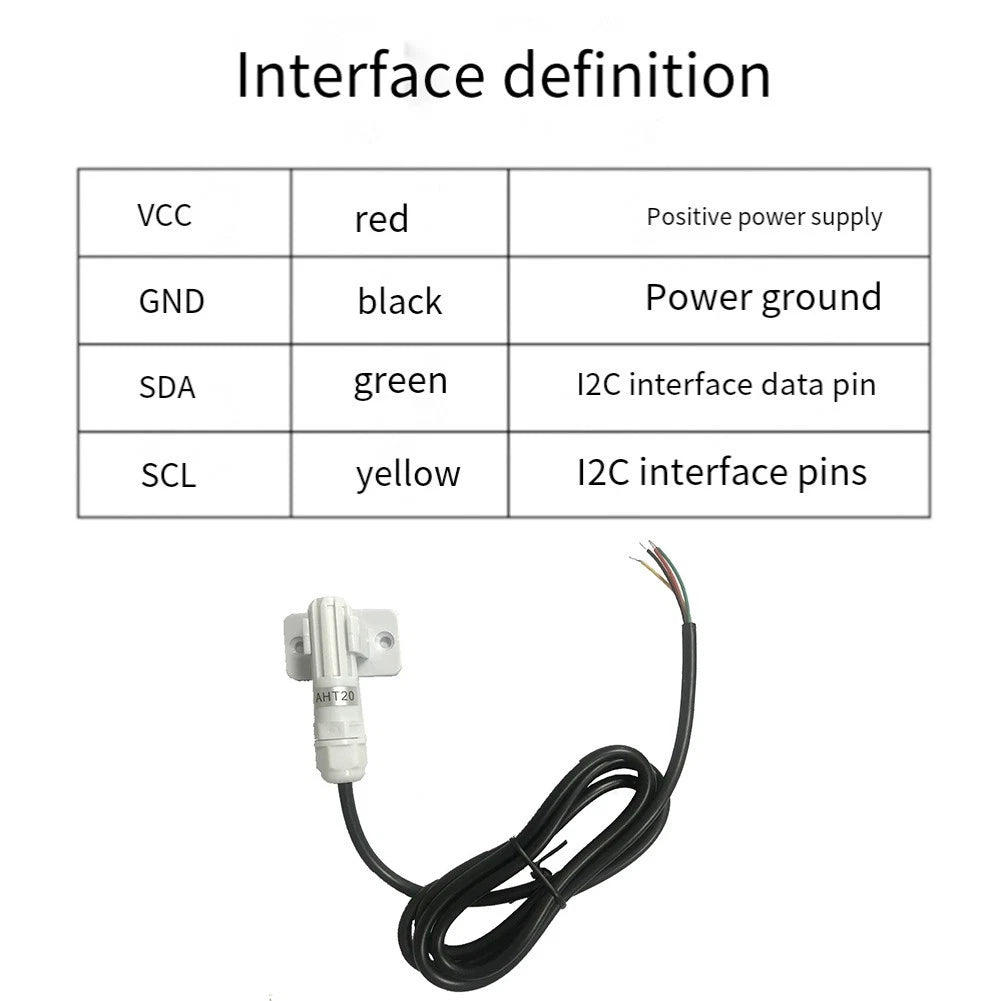 AHT20 Sensor Module for Temperature Humidity with Wire Probe I2C