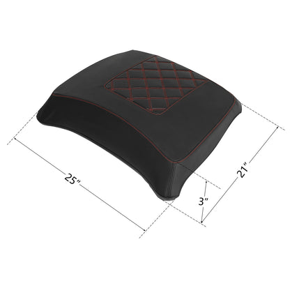 Trunk Lid Cover for Harley Touring Road Glide (2014–2024) Black Red
