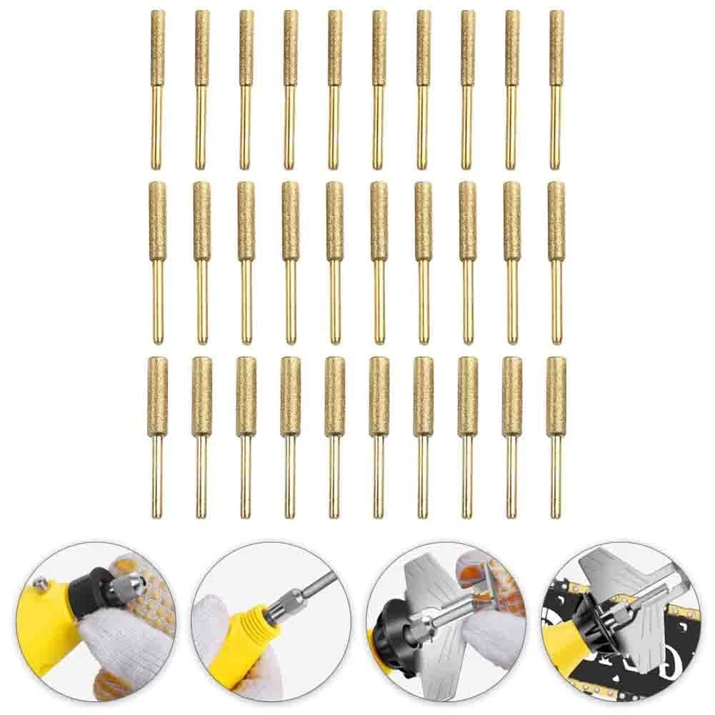 30 Pack Gold Emery Chainsaw Sharpeners for Polishing and Sharpening