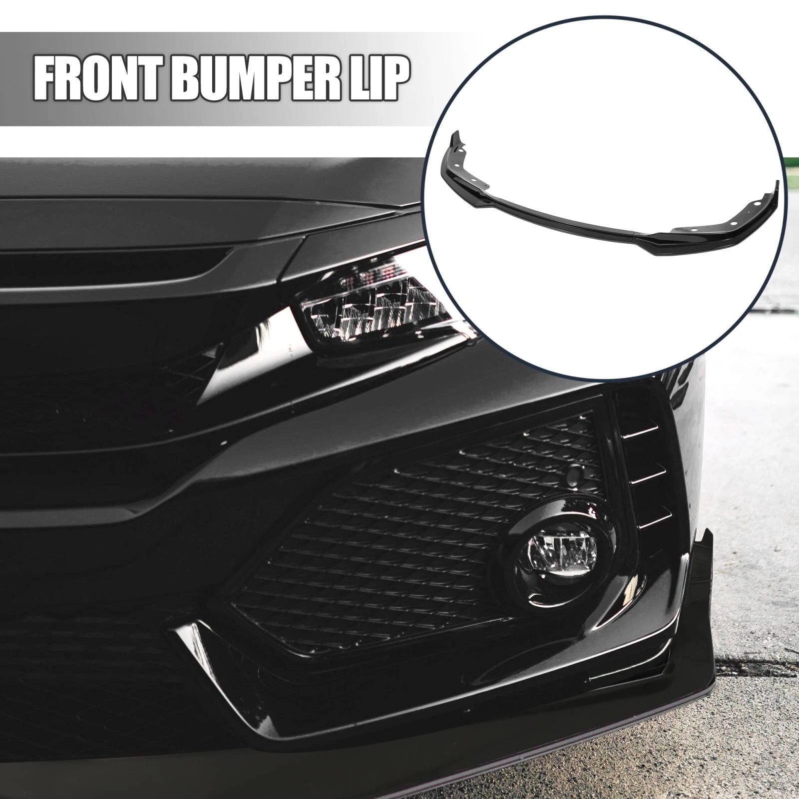 Front Bumper Bottom Lip Splitter Set Glossy Black for BMW 3 Series G28 (2019–2021)