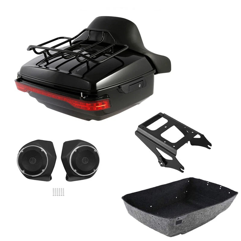 Trunk Pad Mounting Rack Light Speakers for Harley Road Glide (2009–2013)