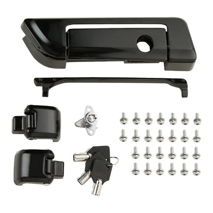Trunk Latches Key Hinges for Harley Touring Street Road Glide (2014–2023) Black