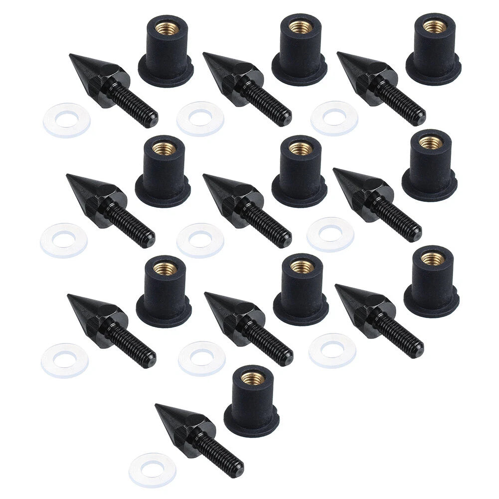 10 Piece Windshield Spike Bolts for Motorcycle (5MM)