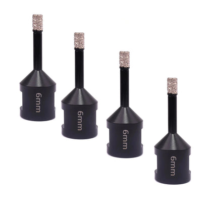 Set of 4 Diamond Coated Hole Saw Bits M14 for Granite Marble Tile Concrete