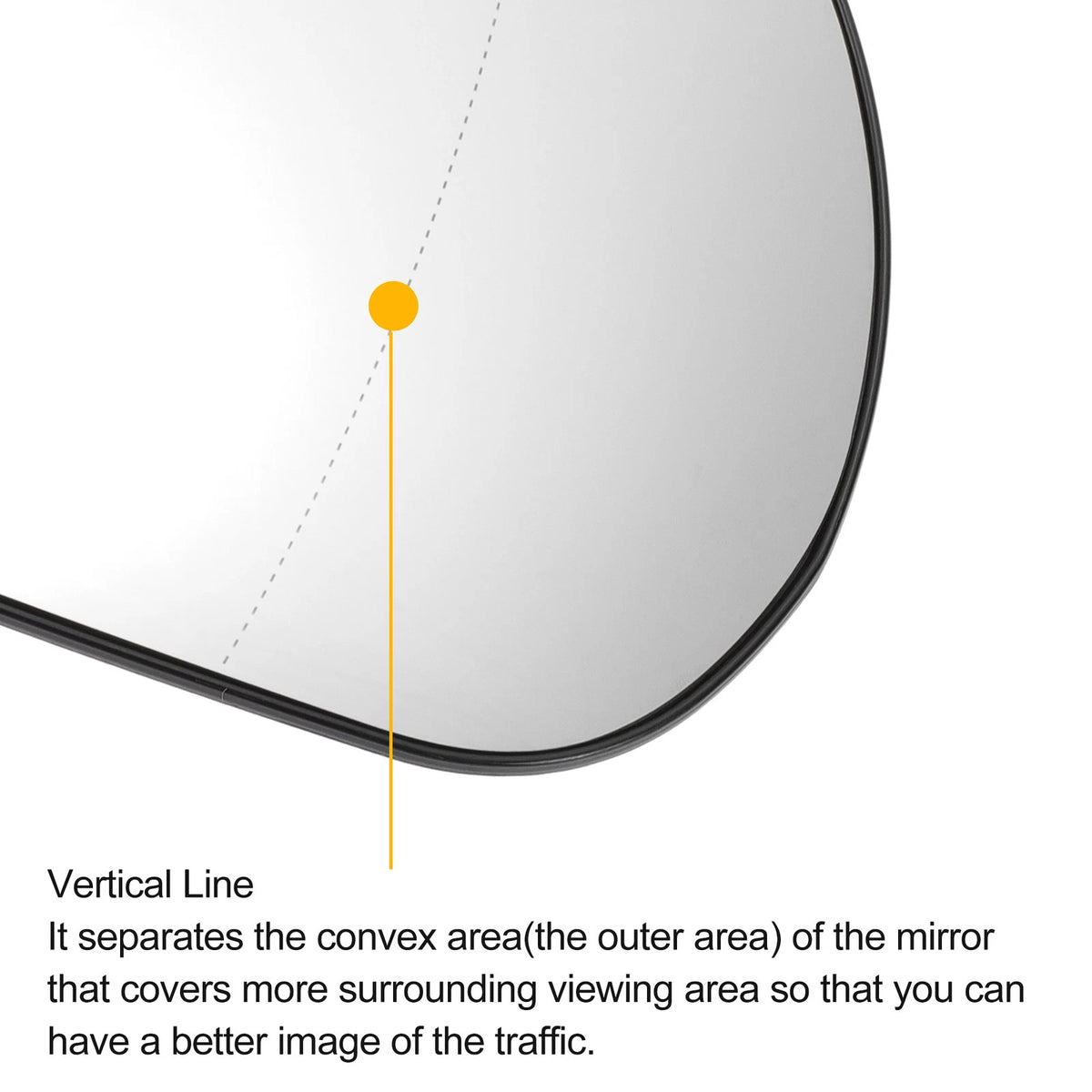 Left Side Heated White Mirror Glass for Jeep Grand Cherokee (2011–2021)