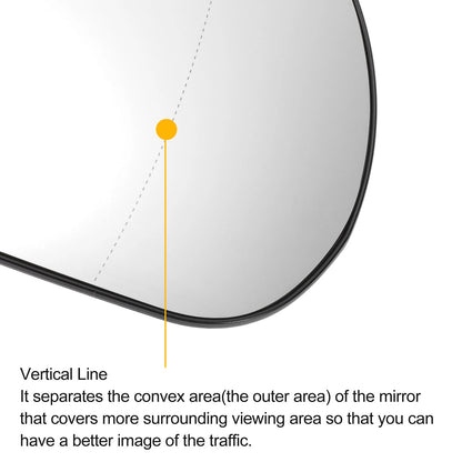 Left Side Heated White Mirror Glass for Jeep Grand Cherokee (2011–2021)