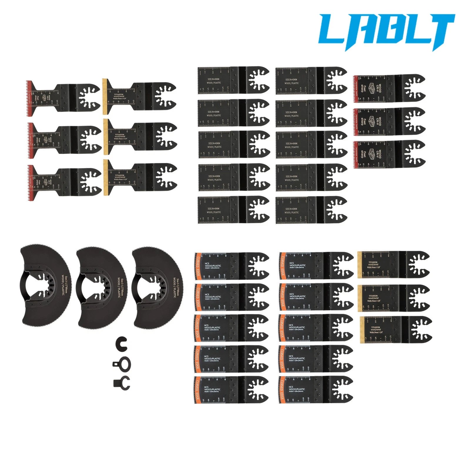 35PCS Titanium Oscillating Tool Blades for LABLT Multitool