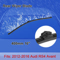 Rear Windshield Wiper Blade 16 Inch Replacement for Audi RS4 Avant (2012–2016)