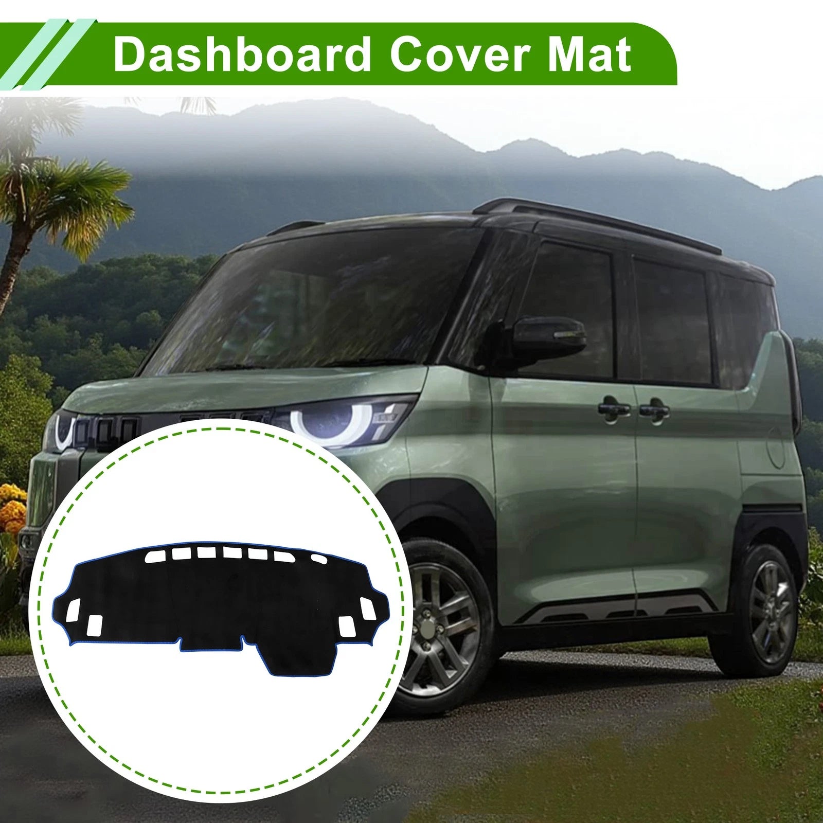 Dashboard Cover Replacement for Mitsubishi Delica Mini B34A B35A B37A Black