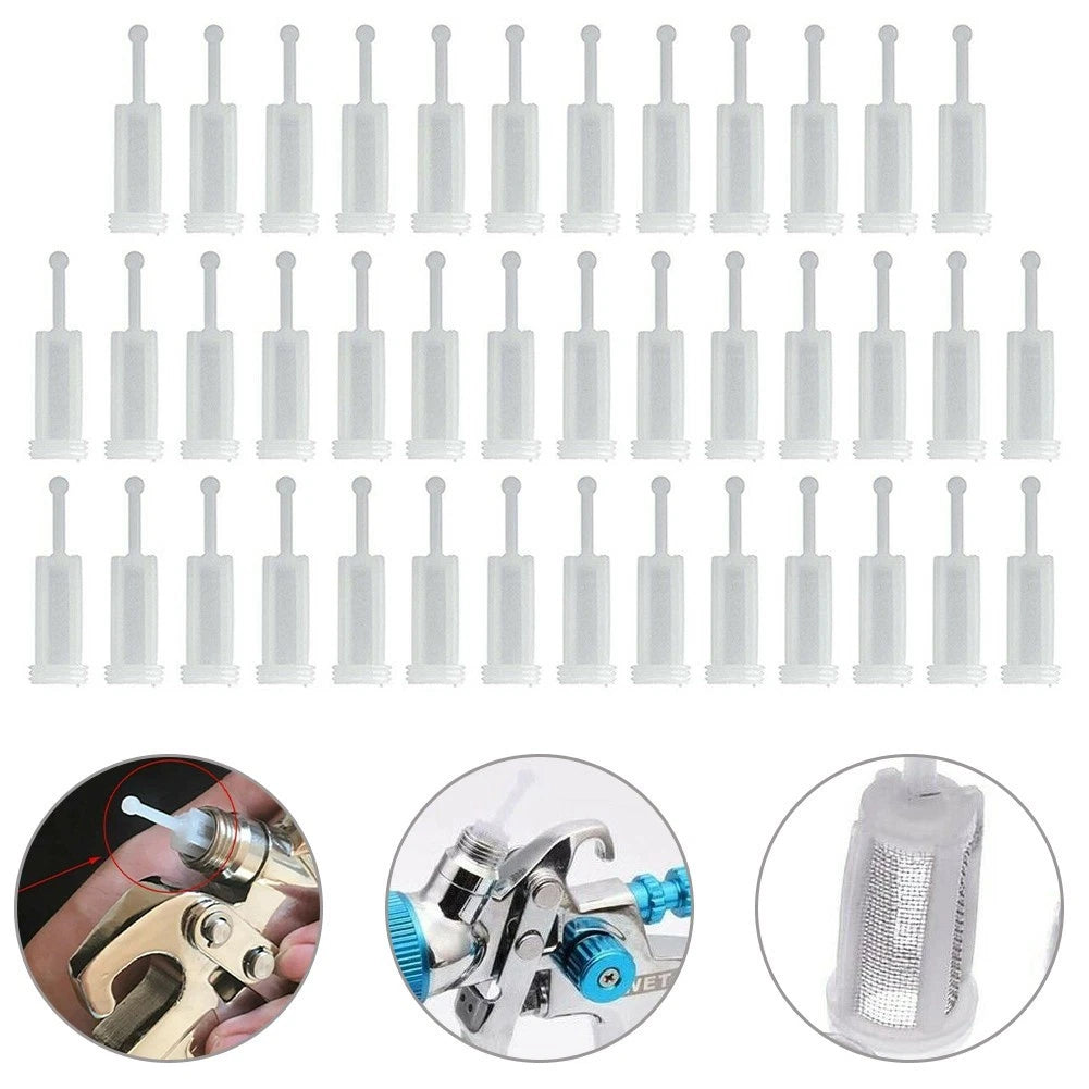 20pcs 11mm Dia White Paint Strainers for HVLP Gravity Feed Spray Tools