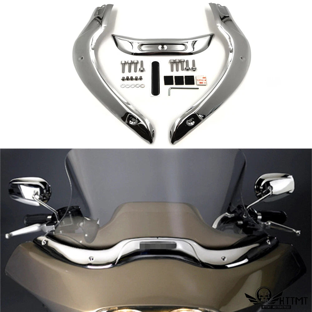 Chrome Windshield Trim for Harley CVO Road Glide Ultra FLTR (2004–2013)