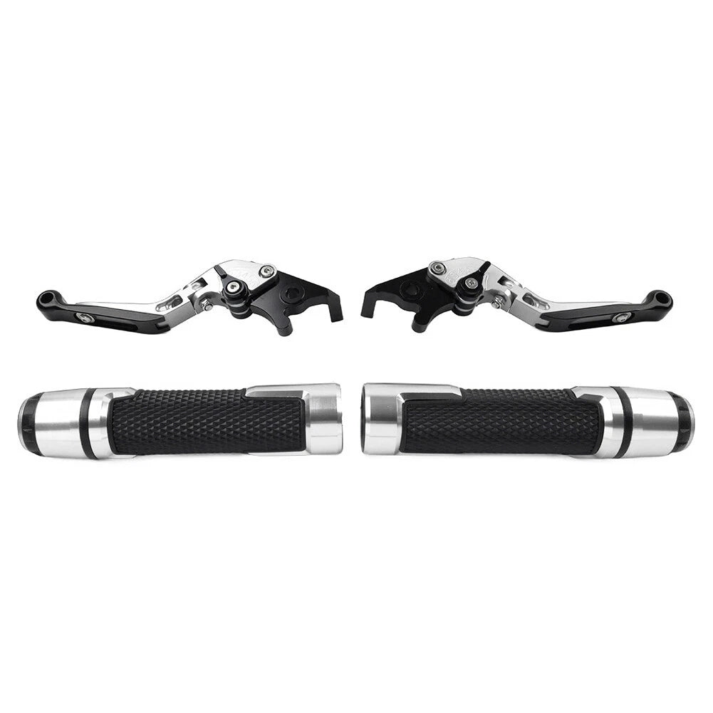Silver Extendable Brake Clutch Lever Handlebar Grip for Honda CBR600RR CBR954RR
