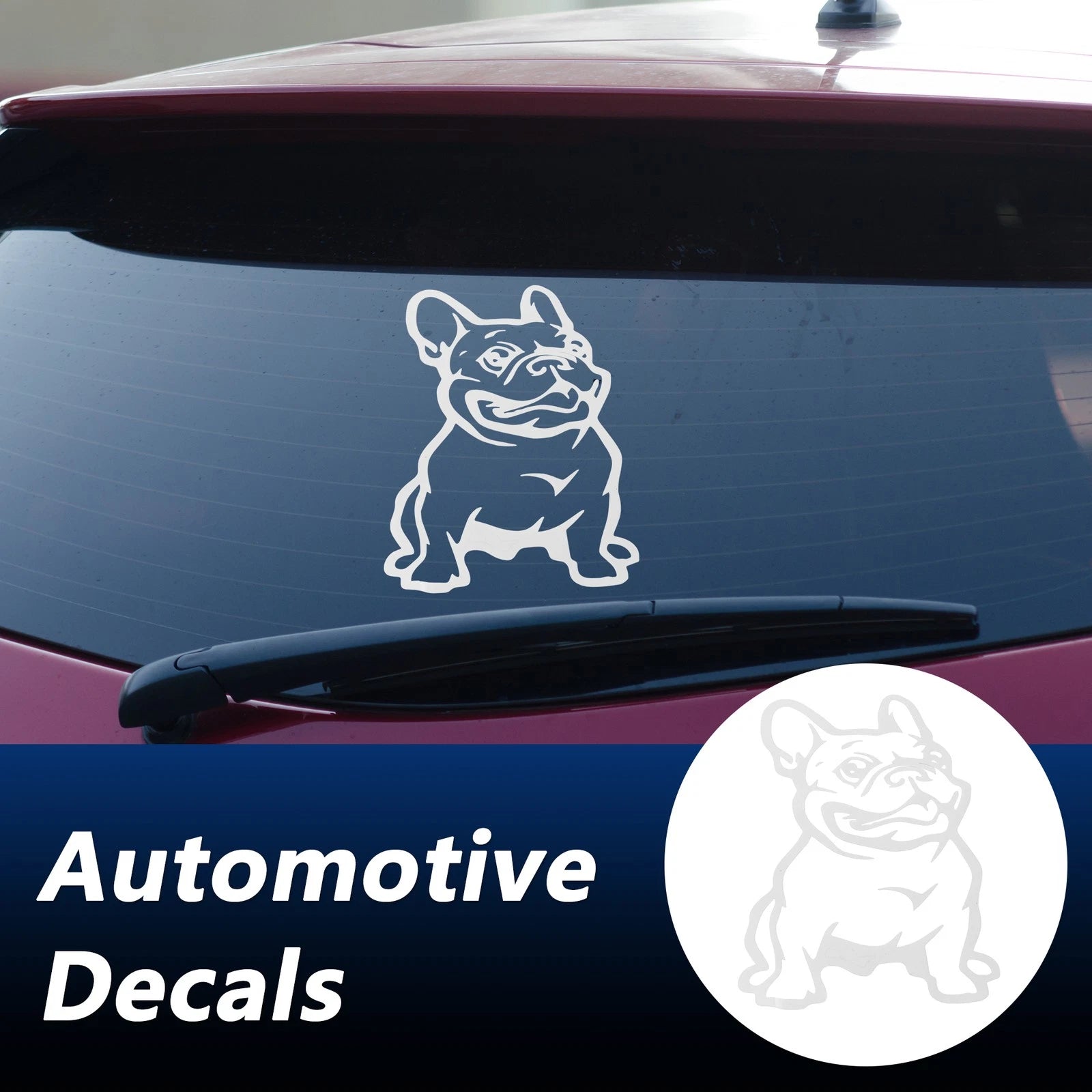 Reflective Bumper Decal for - Bulldog Front View