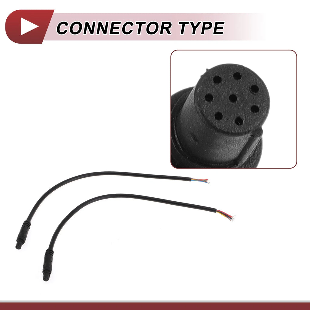 Set of 2 Reverse Rear View Parking Camera Video Cables 8Pin 0.98ft
