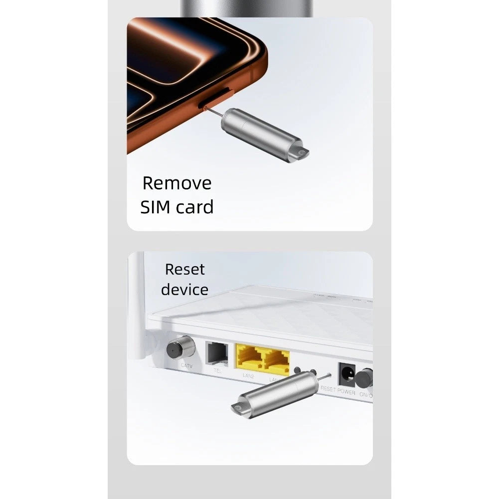 Smartphone Cleaning Brush & SIM Card Tray Remover Keychain Tool