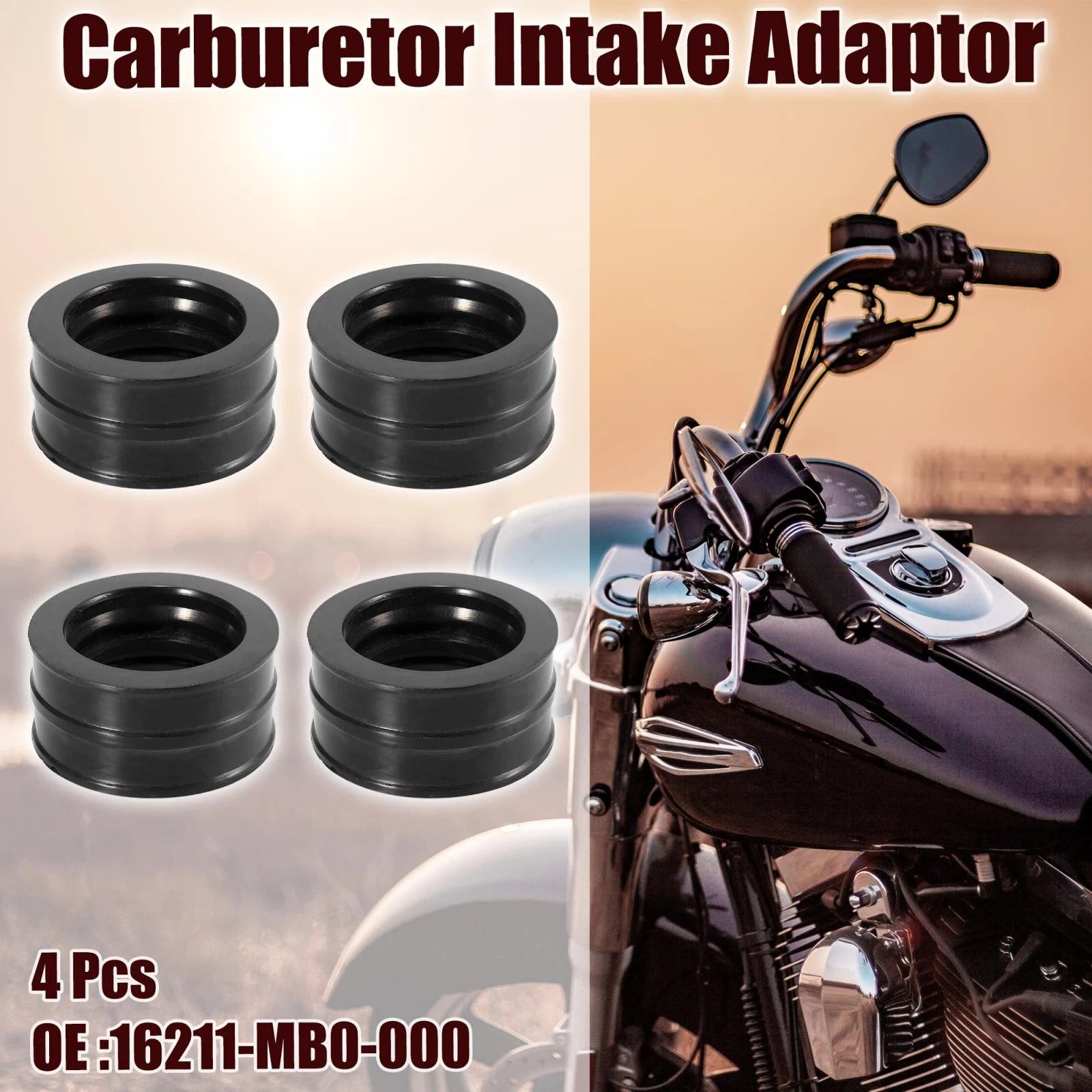 4PCS Carburetor Intake Adaptor Connector for Honda Motorcycle (2000–2024)