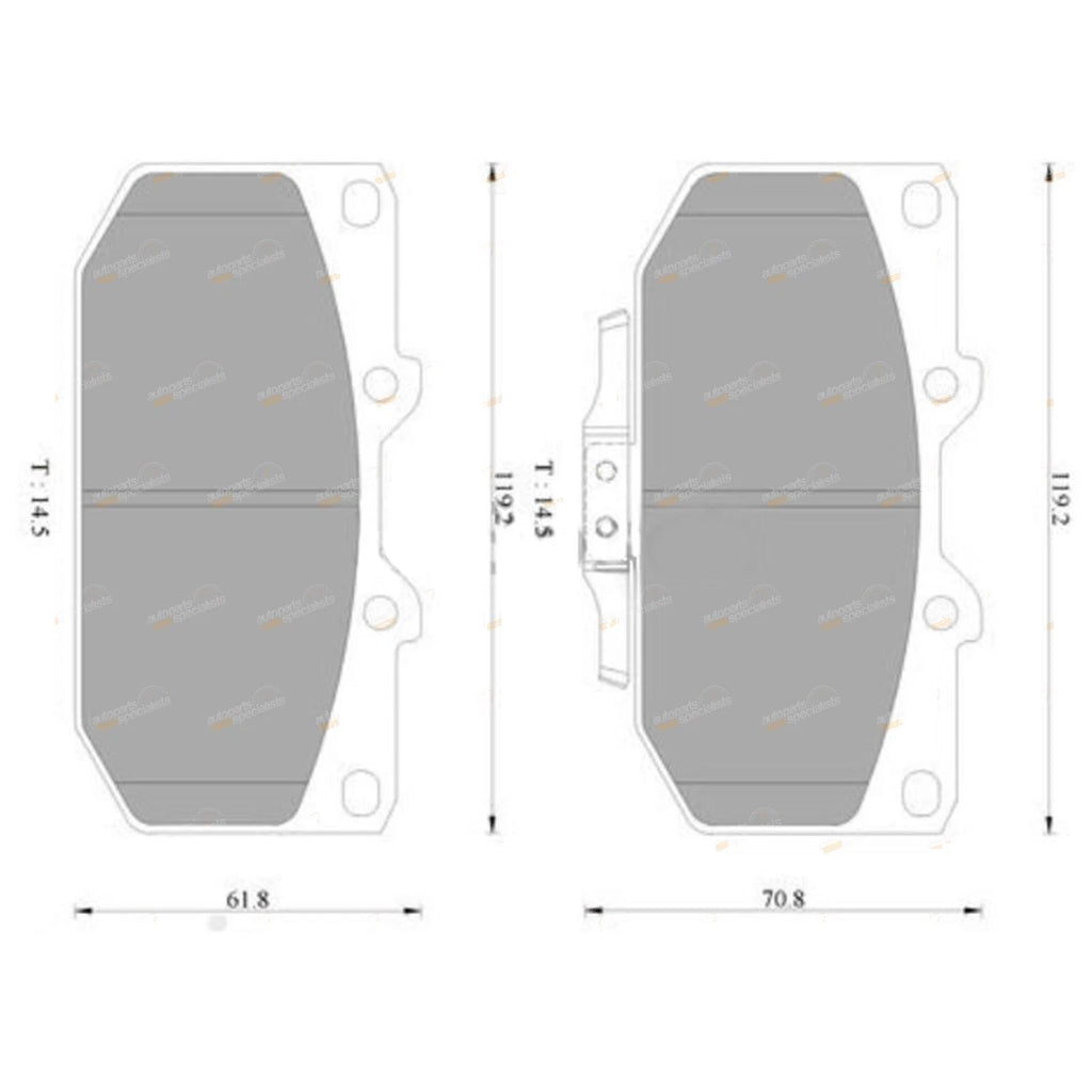 Brembo Front Disc Brake Pad Set for Subaru Forester SF (2000–2001) EJ202 EJ205