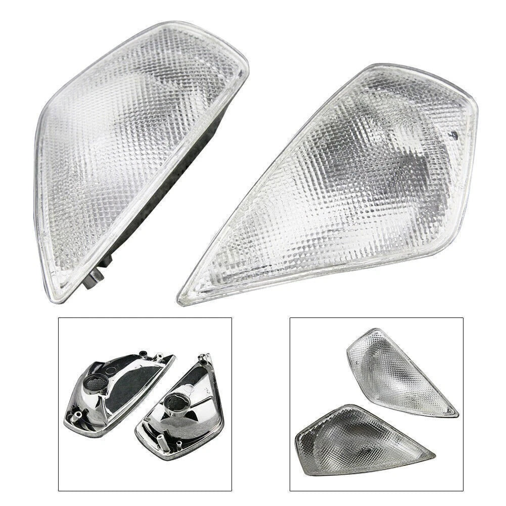 Pair Front Clear Turn Signal Indicators Lens for Ducati 749 999 (2002–2006)