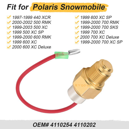 Temperature Sensor 4110254 for Polaris Snowmobile (1997–2003) XC XCR RMK