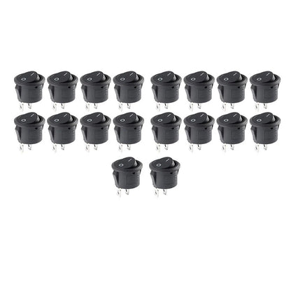Rocker Switch for KCD1105 (Open 20 OD 23M, Two Pins, Black)