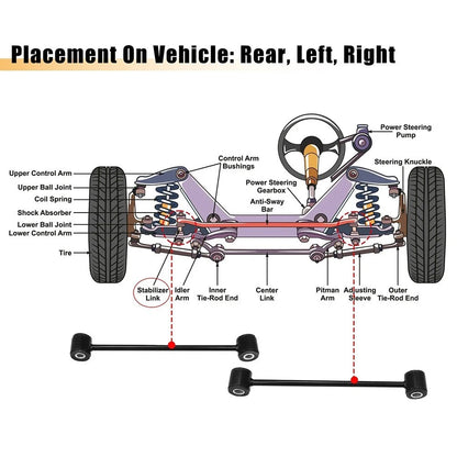 2X Rear Sway Bar Links for Dodge Charger (2006–2019), 300 (2005–2019)