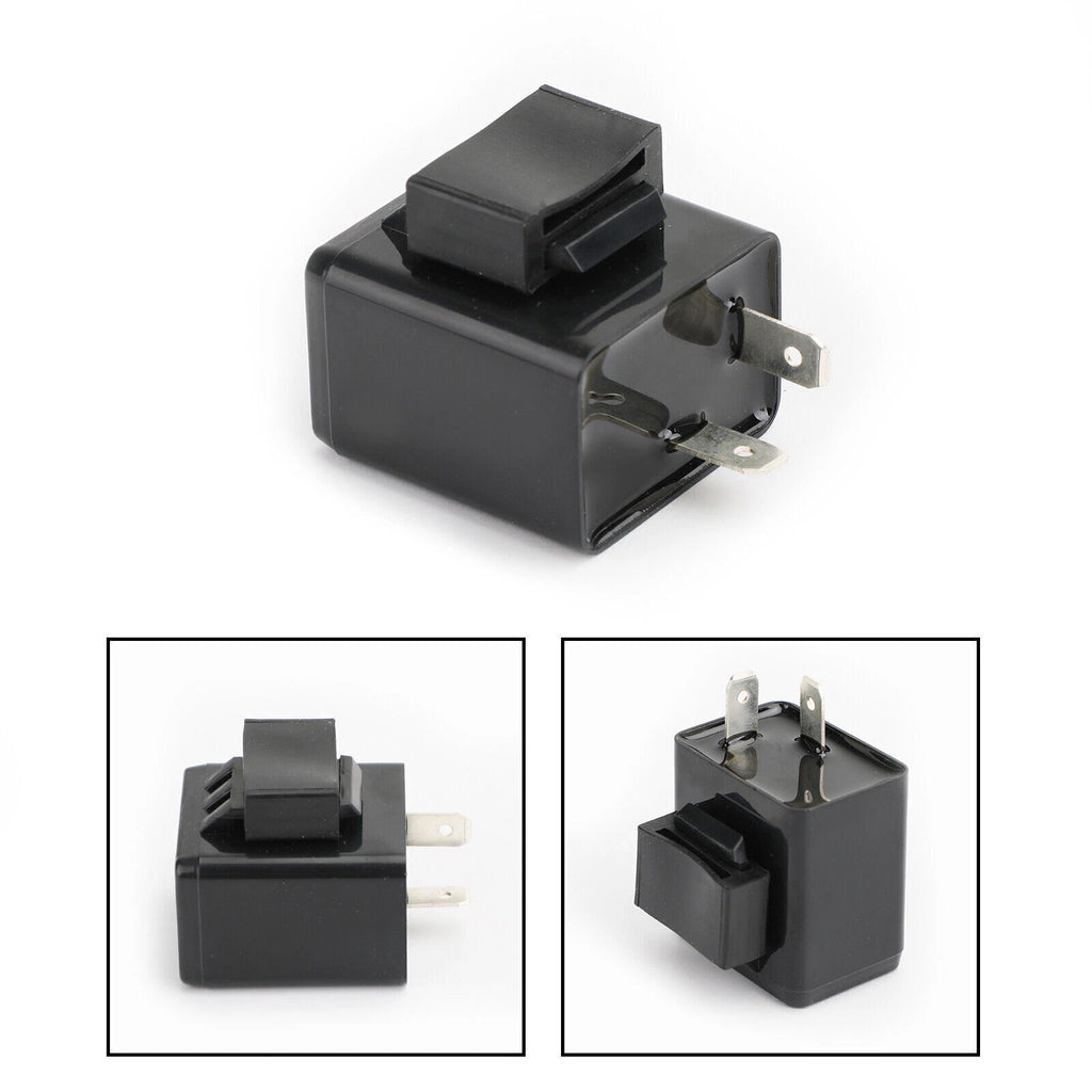 Turn Signal Flasher 12V 2 Prongs for Kawasaki EX250 Ninja EL250 VN1500 (T9)