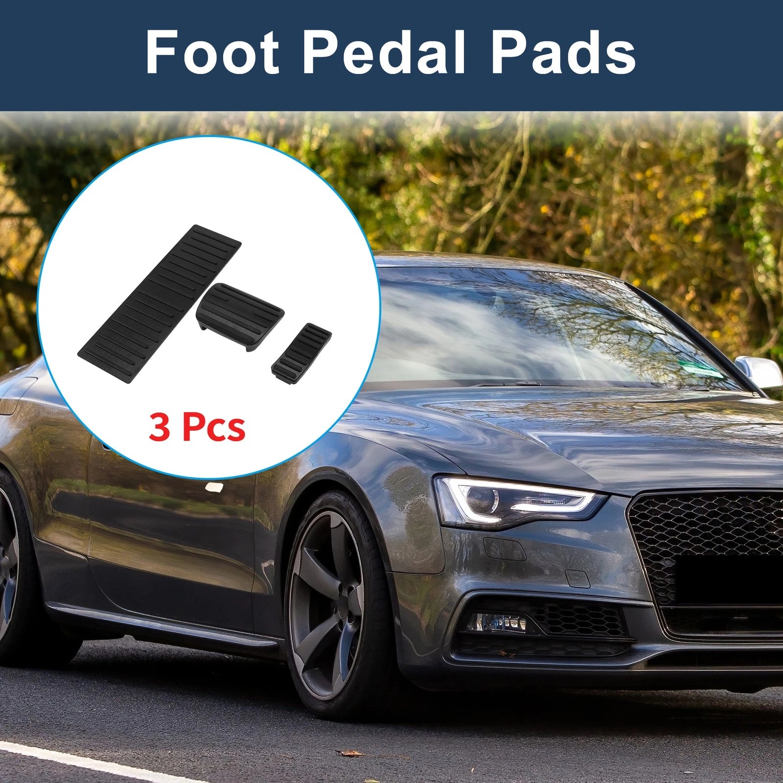3 Pc Automatic Accelerator Pedal Covers for Audi A4 A5 A6 Q5 (2014–2020)