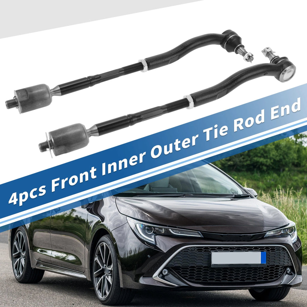 4PCS Front Inner Outer Tie Rod End Link Replacement for Toyota Solara (2004–2008)
