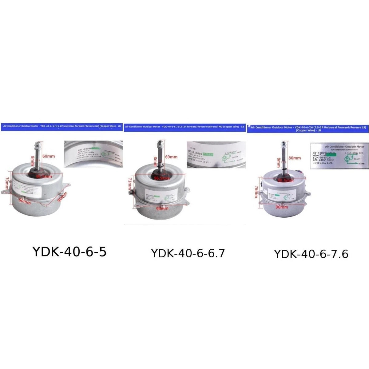 Air Conditioner Outdoor Unit Motor for Refrigerator Fan