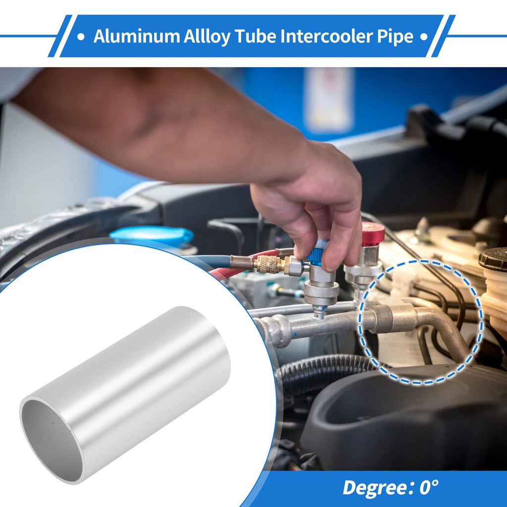 1.5" OD Intercooler Pipe for Universal Applications (Brushed Silver Tone)