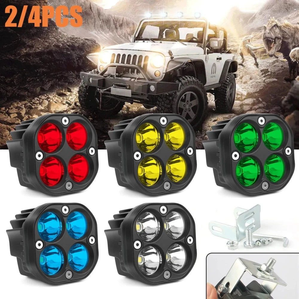 2X 3-Inch LED Cube Pods Work Light for ATV (2010–2023)