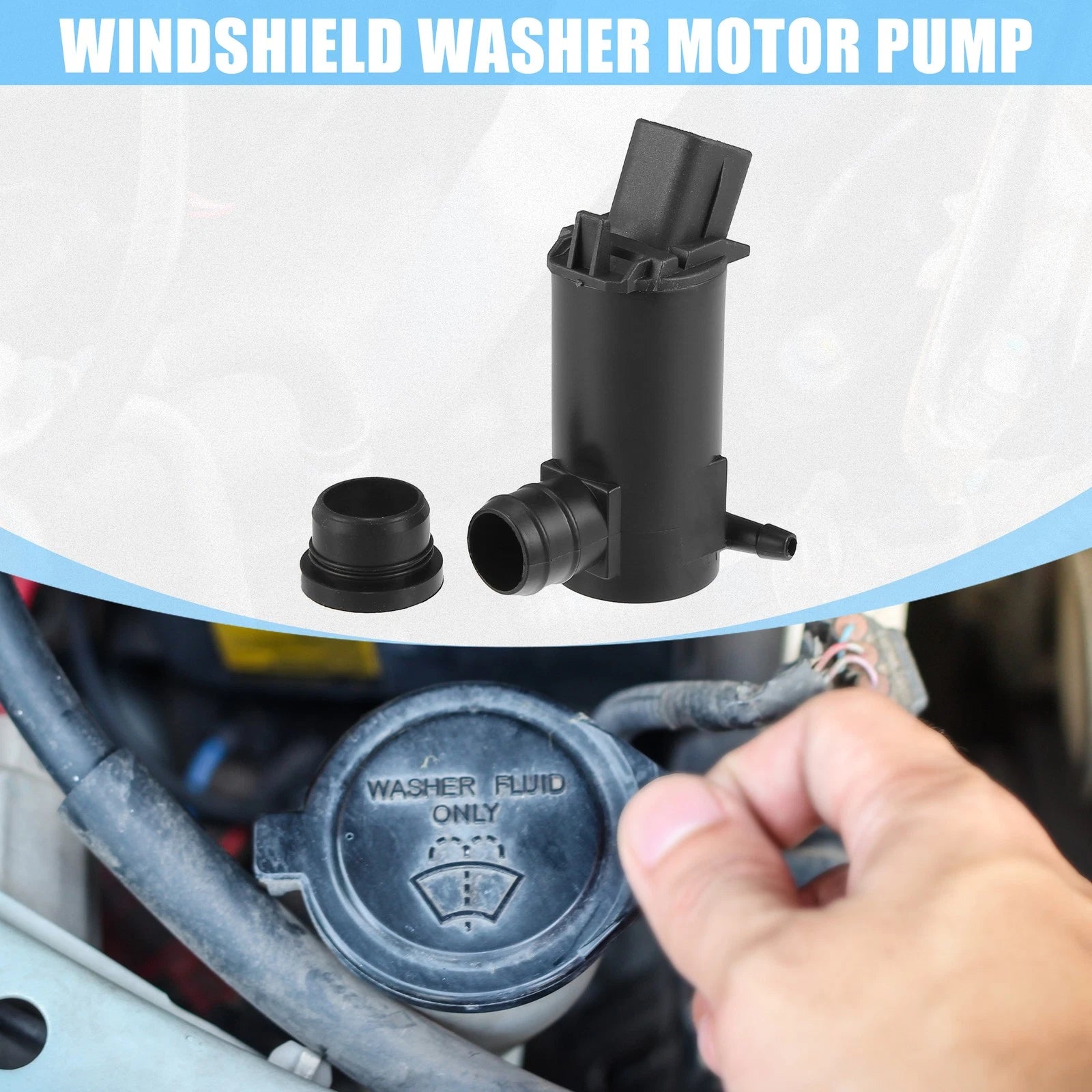 Windshield Washer Motor Pump Replacement for Hyundai Accent (2006–2011)