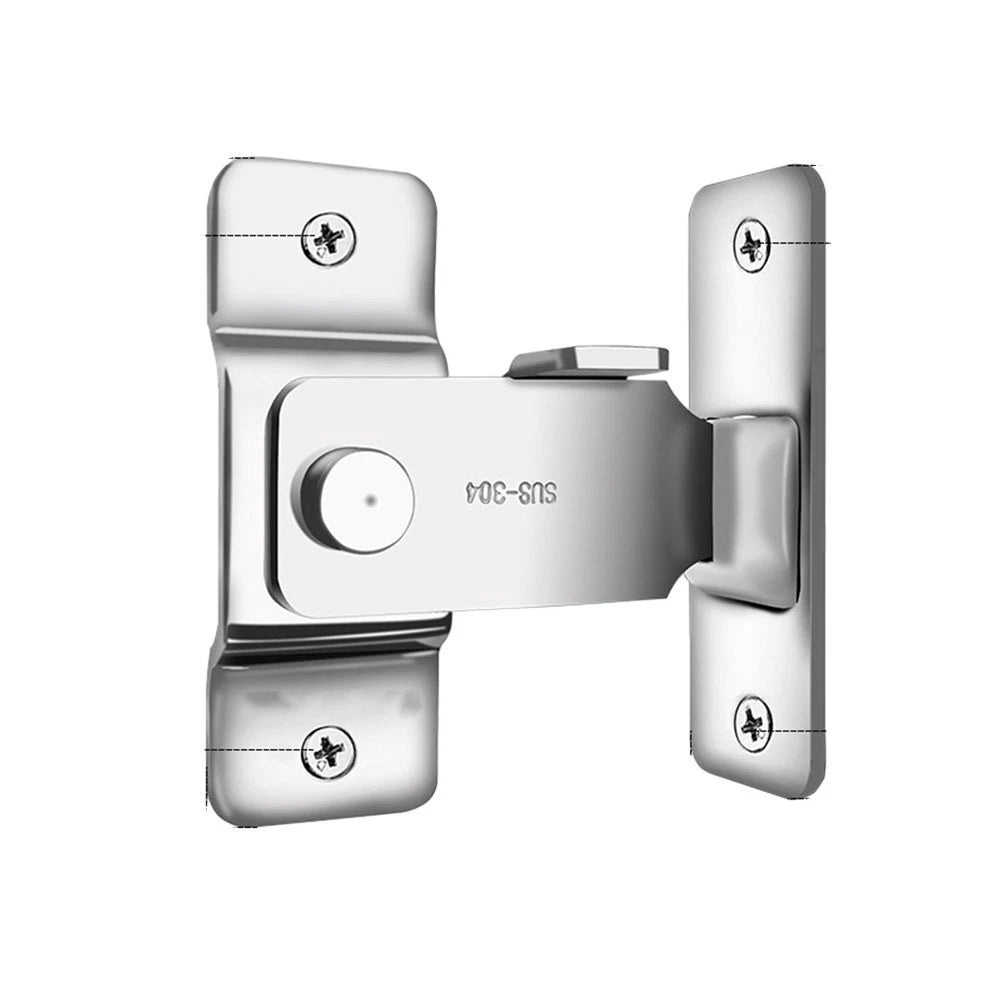 2X Right Angle Door Latch for Easy Installation (Drill/Non-Drill Options)