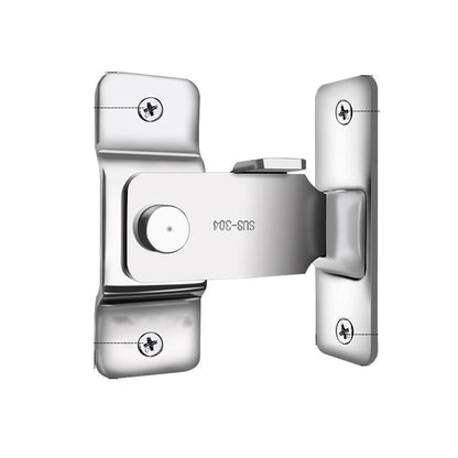 2X Right Angle Door Latch for Easy Installation (Drill/Non-Drill Options)