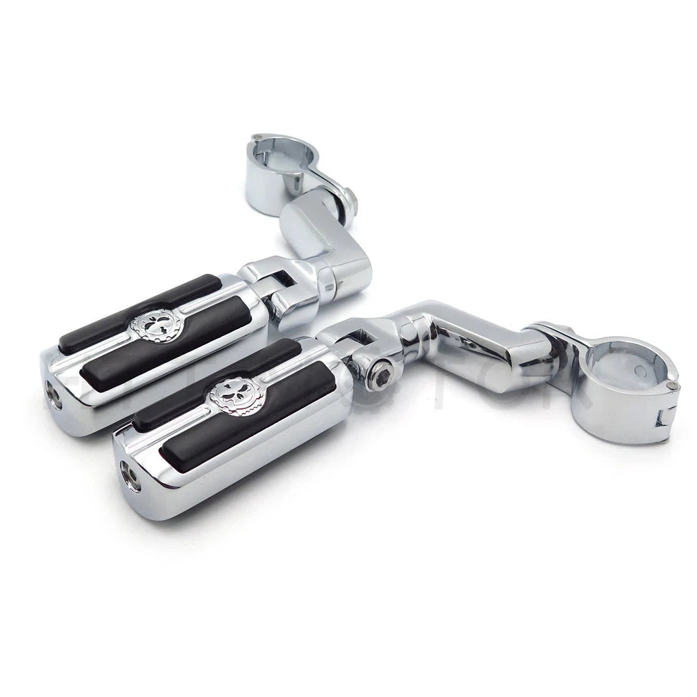 Gear Skull Foot Peg Mount for Harley (1.5" Engine Guard)