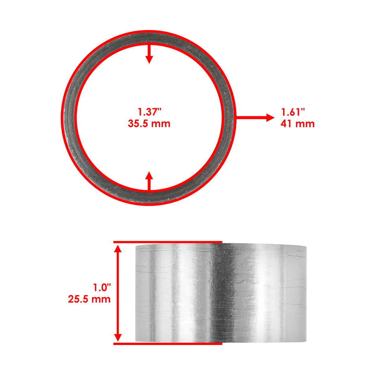 Exhaust Pipe Gasket Replacement for Kawasaki KLR250 KL250D (1987–2005)