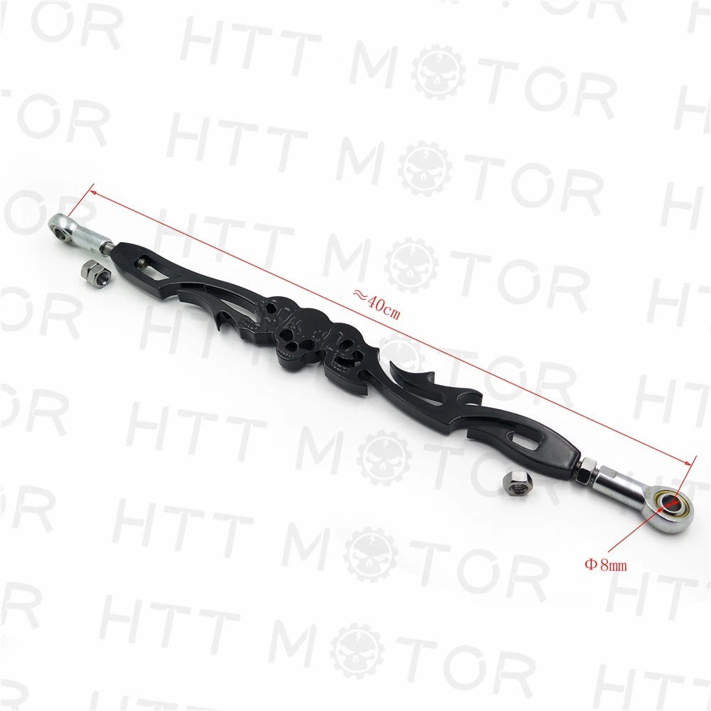 HTTMT Black Skull Shift Linkage +3" for Harley FXDWG Dyna Wide Glide (1993–2016)