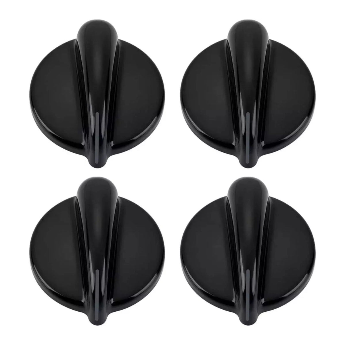 Set of 4 Replacement Gas Range Burner Control Knobs for GE Stoves (WB03T10236)