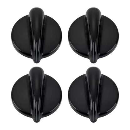 Set of 4 Replacement Gas Range Burner Control Knobs for GE Stoves (WB03T10236)