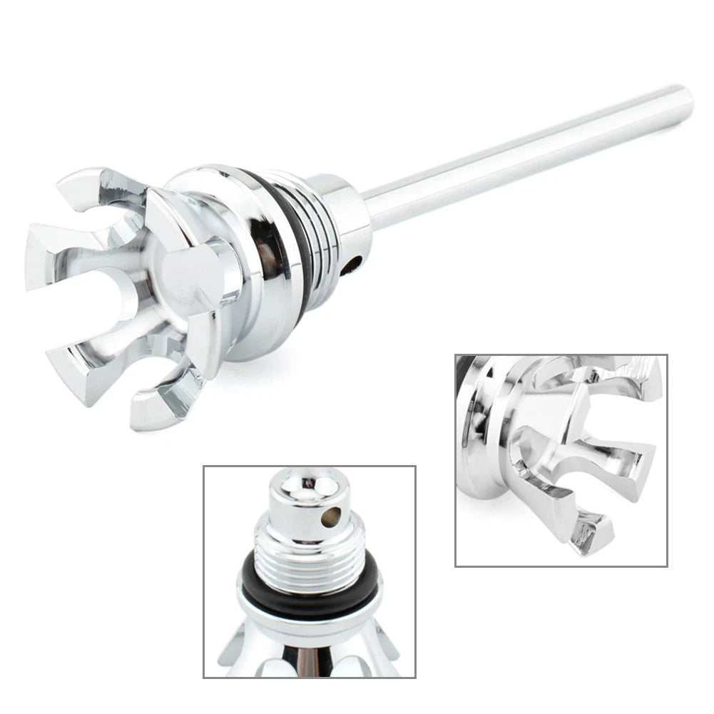 Chrome Oil Dipstick Transmission Fill Plug for Harley Davidson Softail Breakout