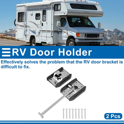 RV Door Holder Latch Catch 6 Inch Trailer Door Stainless Steel 2 Pack (2 pcs)