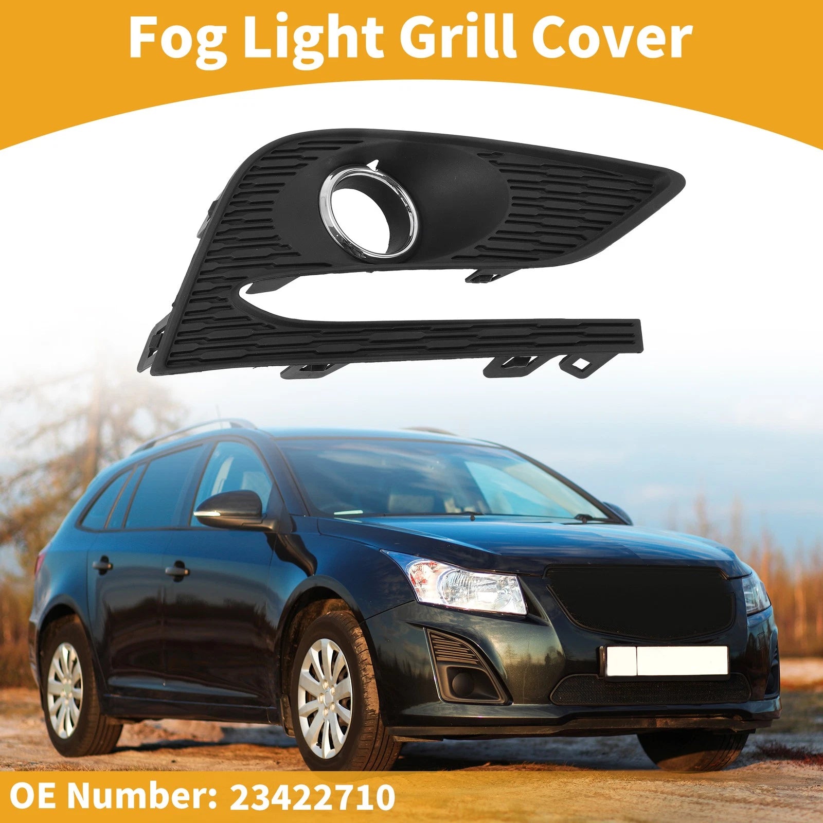 Car Front Right Fog Light Grill Replacement for Chevrolet Cruze (2016–2019)