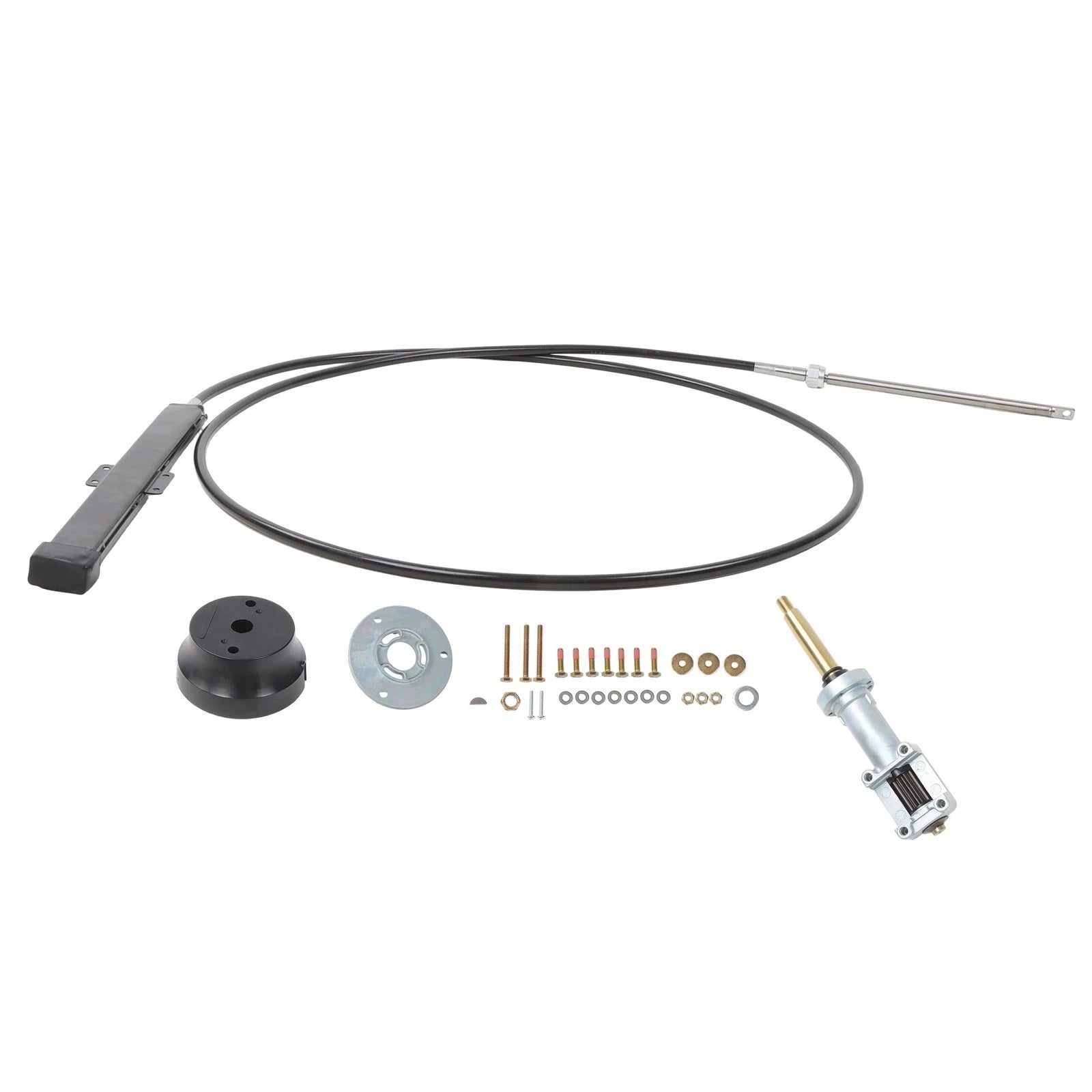 12FT Marine Steering Cable Kit for Back Mount Rack-and-Pinion (SS14112)