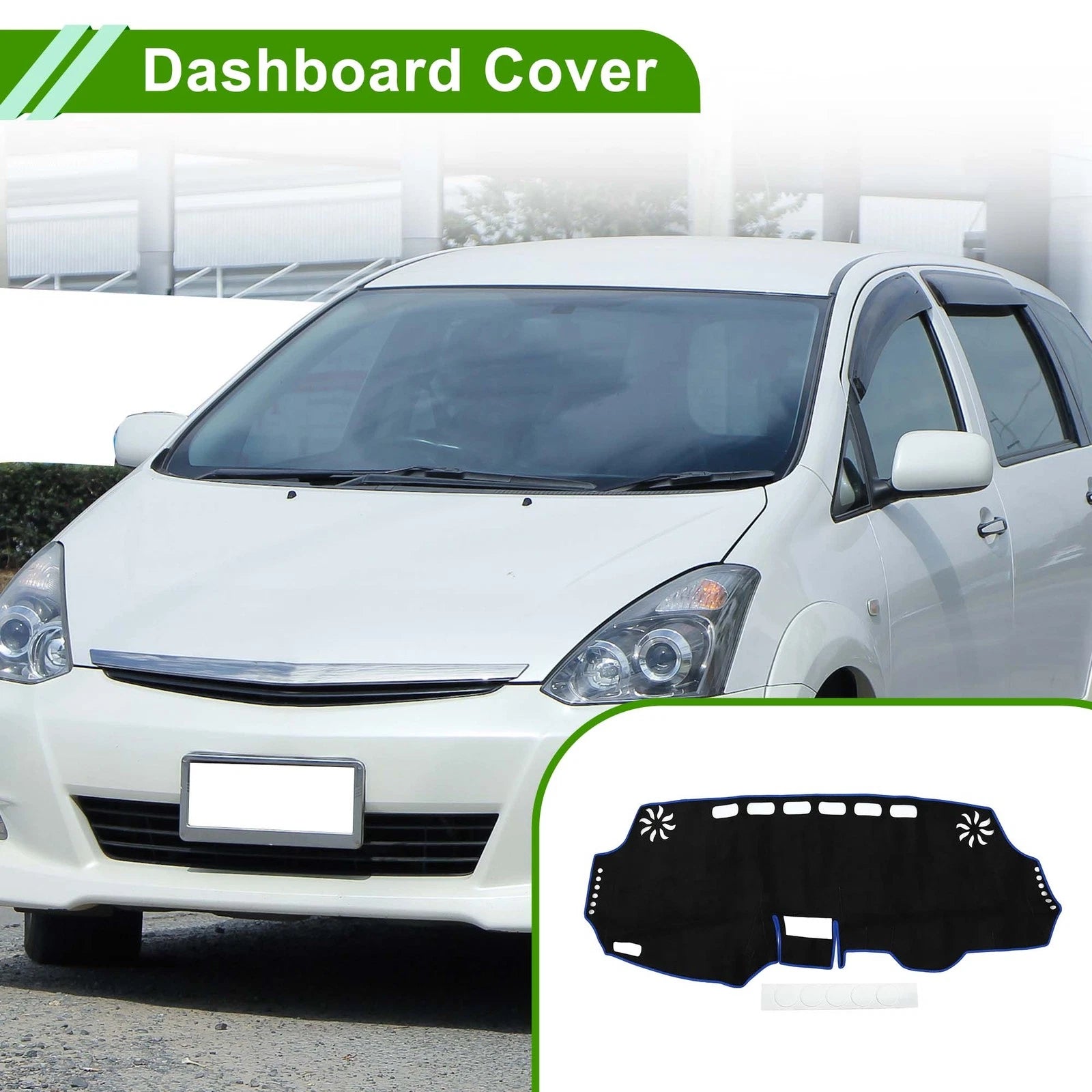 Dash Cover Mat Sun Protector for Toyota Wish (2010–2018)