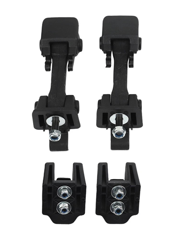 2X Hood Lock Catch Bracket for Jeep Wrangler JK (2007–2018) Black Plastic