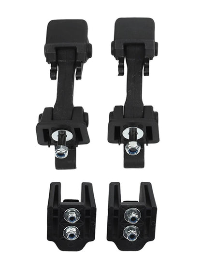 2X Hood Lock Catch Bracket for Jeep Wrangler JK (2007–2018) Black Plastic