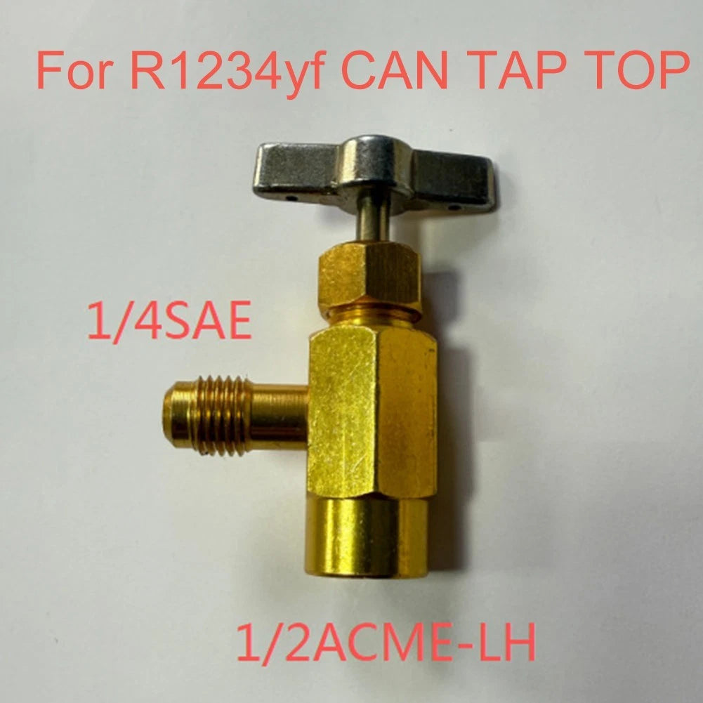 Brass R1234yf Cylinder Opener for R1234yf (1/4 SAE Fitting)