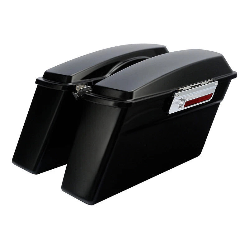 Matte Hard Saddlebags & Conversion Bracket for Harley Softail FLST (1984–2017)